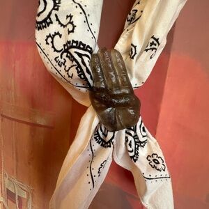 Vintage Abstract Hand Resin Scarf Slide